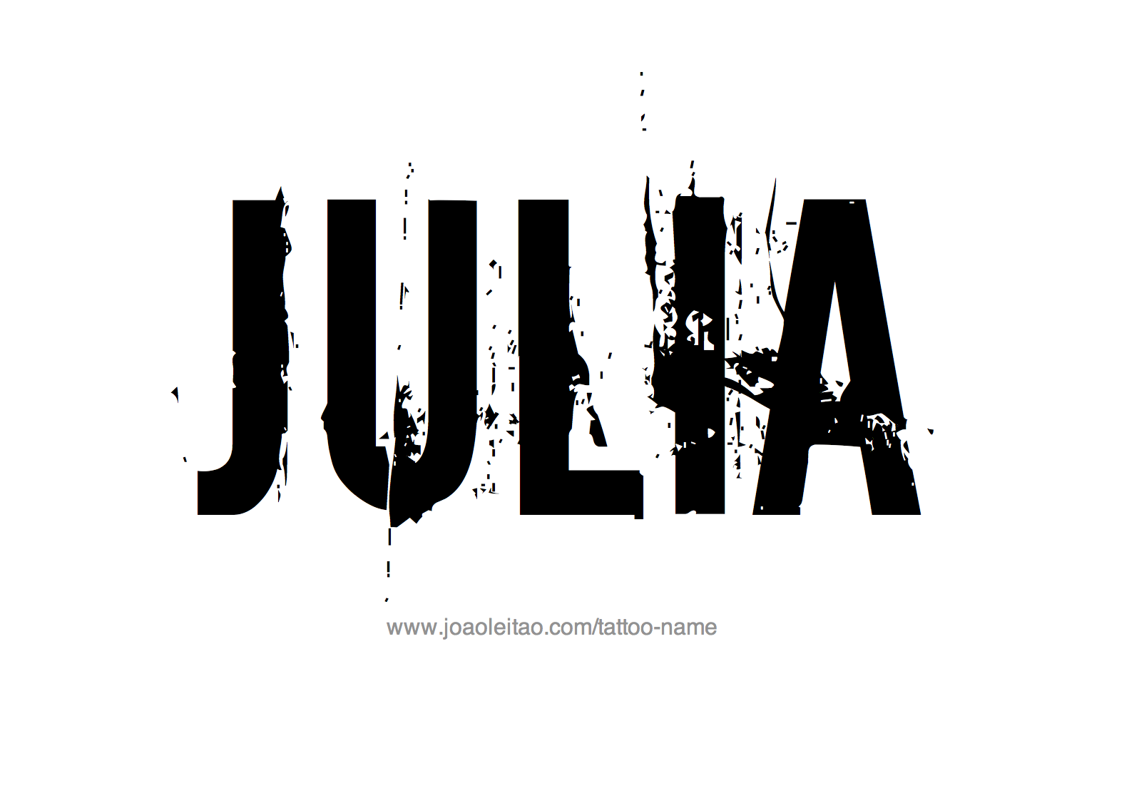 Julia Name Tattoo Designs